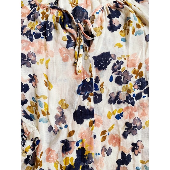 Lucky Brand • Floral Water Paint Long Sleeve Top - Picture 4 of 6
